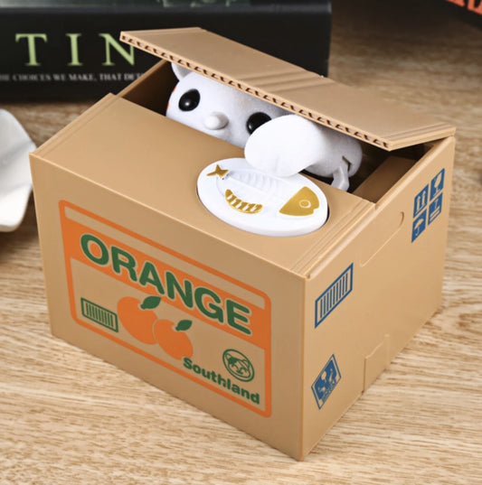 Alcancía de Gato en Cajita